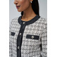 manteau femme  salsa tweed coat with denim