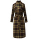 manteau femme  salsa jeans long wool peacoat with belt