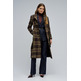 manteau femme  salsa jeans long wool peacoat with belt