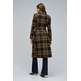 manteau femme  salsa jeans long wool peacoat with belt