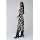robe femme salsa shirtdress with mandarin colla