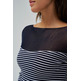 maillot femme salsa jeans sweater with sheer upper detai
