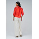 chemise femme salsa jeans linen shirt with lace and ribb