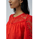 chemise femme salsa jeans linen shirt with lace and ribb