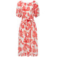 robe femme salsa jeans off-shoulder two-tone print dr