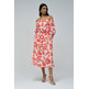 robe femme salsa jeans off-shoulder two-tone print dr