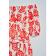 robe femme salsa jeans off-shoulder two-tone print dr