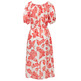 robe femme salsa jeans off-shoulder two-tone print dr
