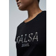 t-shirt femme salsa jeans t-shirt with glitter branding