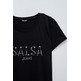 t-shirt femme salsa jeans t-shirt with glitter branding