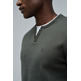 maillot homme salsa jeans knit henley w/ collar maillot d