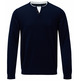 maillot homme  salsa jeans knit henley w/ collar maillot d