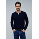 maillot homme  salsa jeans knit henley w/ collar maillot d