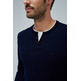 maillot homme  salsa jeans knit henley w/ collar maillot d