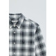 chemise homme  salsa jeans plaid cotton shirt slim fit