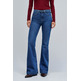 jeans femme  salsa jeans faith flare w/ belt