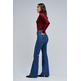 jeans femme  salsa jeans faith flare w/ belt