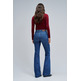 jeans femme  salsa jeans faith flare w/ belt