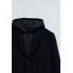 cazadora homme  salsa jeans wool coat with hood