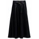 robe femme  salsa jeans faux leather midi skirt with b