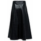robe femme  salsa jeans faux leather midi skirt with b