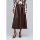 robe femme  salsa jeans faux leather midi skirt with b