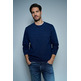 sweat-shirt homme salsa jeans indigo sweatshirt with embosse