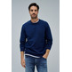 sweat-shirt homme salsa jeans indigo sweatshirt with embosse