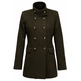 manteau femme salsa jeans short wool peacoat