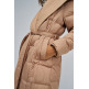manteau femme  salsa jeans long puffer with wool scarf