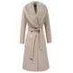 manteau femme  salsa jeans long wool coat w/ faux fur and