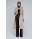 manteau femme  salsa jeans long wool coat w/ faux fur and