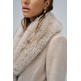 manteau femme  salsa jeans long wool coat w/ faux fur and