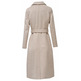 manteau femme  salsa jeans long wool coat w/ faux fur and