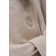 manteau femme  salsa jeans long wool coat w/ faux fur and