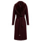 manteau femme  salsa jeans grace long wool coat with fur