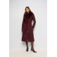 manteau femme  salsa jeans grace long wool coat with fur