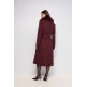 manteau femme  salsa jeans grace long wool coat with fur