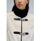 manteau femme salsa jeans faux fur coat with clasp closu