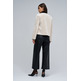 manteau femme salsa jeans faux fur coat with clasp closu