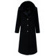 manteau femme salsa jeans wool coat with faux fur collar