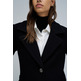 manteau femme salsa jeans wool coat with faux fur collar