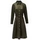 robe femme  salsa jeans suede midi dress with belt