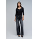 t-shirt femme  salsa jeans v-neck branding long sleeve