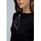 maillot femme salsa jeans sweater with bow neck detail