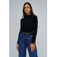 maillot femme salsa jeans turtleneck sweater with button