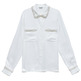 chemise femme  salsa jeans shirt with tweed detail