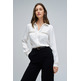 chemise femme  salsa jeans shirt with tweed detail
