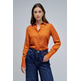 chemise femme  salsa jeans basic shirt w/ gold buttons