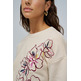 sweat-shirt femme salsa jeans sweatshirt with floral embroid